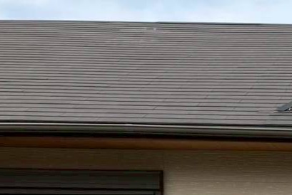 コロニアルの差し替えが完了　地上から見た写真